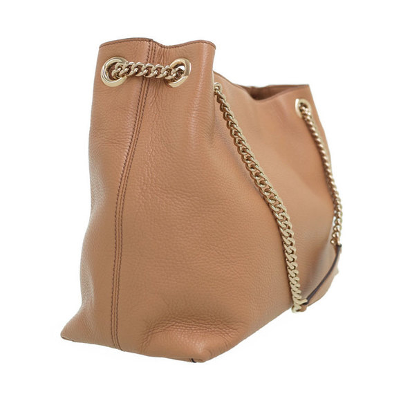 Gucci Soho Interlocking G Chain Shoulder Bag Beige Ivory - Picture 2 of 9